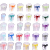 50PCs/lot Wedding Chair Decoration Organza Chair Sashes Knot