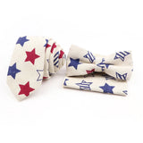 Men Linen Plant Ainmal Ties Set Pocket Handkerchief
