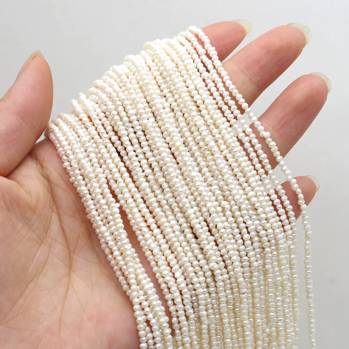 Natural Freshwater Pearls Beaded Irregular Round Loose Spacer