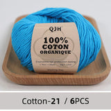 QJH 100% Cotton Yarn, Cotton Baby Sport Weight