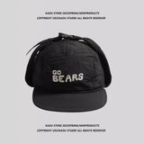 Korean Retro Flat Brimmed Fleece Lined Bomber Hats