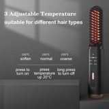 Cordless Beard Straightener for Men Hair Straightener Brush