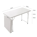 Plastic Folding Table and Chair, Rectangular Strip, Plastic