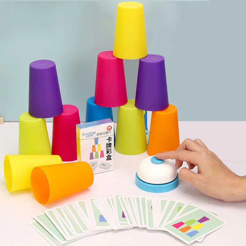 Kids Montessori Toys Stack Cup Battle Table Game