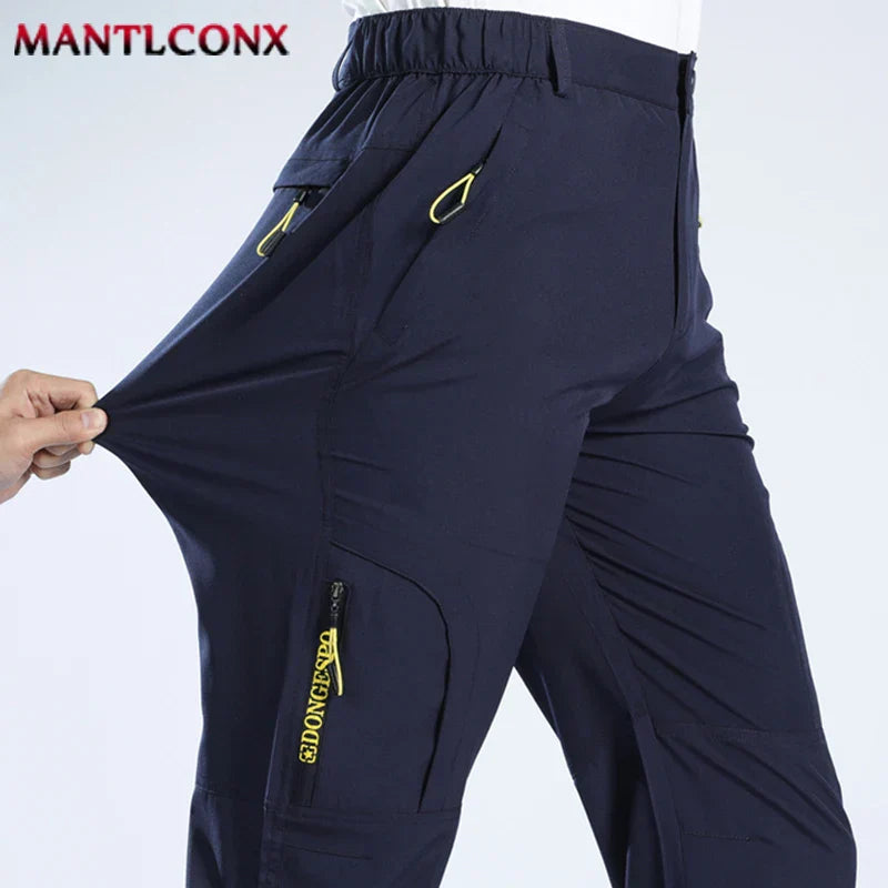 XL-5XL Lightweight Hiking Camping Trousers Men Thin Summer