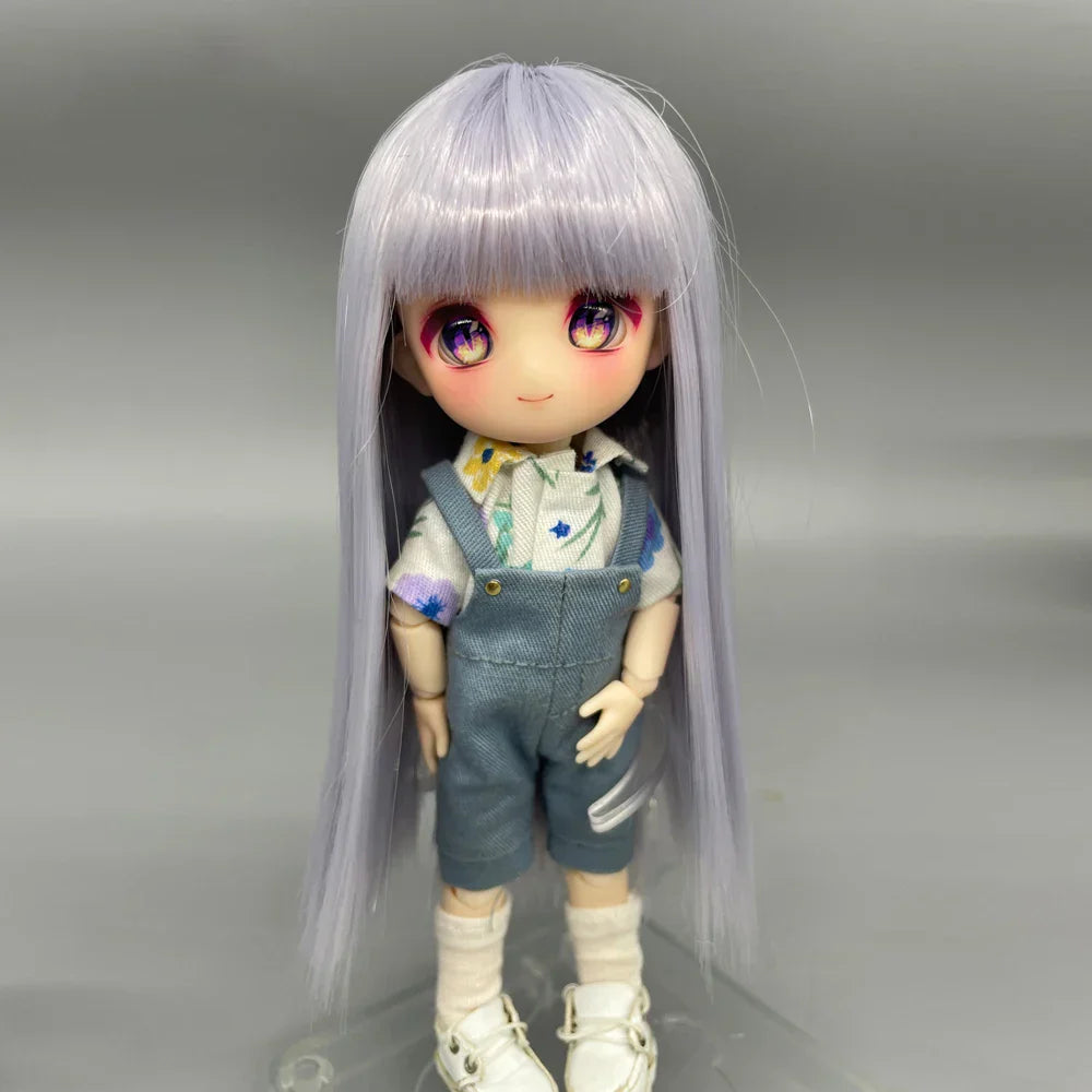Ob11 Doll Wigs Soft Cute Braid Hair Bangs