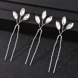 Bride Hairpins Wedding Hair Accessories Trendy Crystal U-shaped