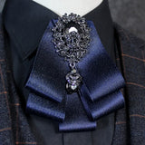 Men's Bow Tie Rhinestone Ribbon British Business Banquet