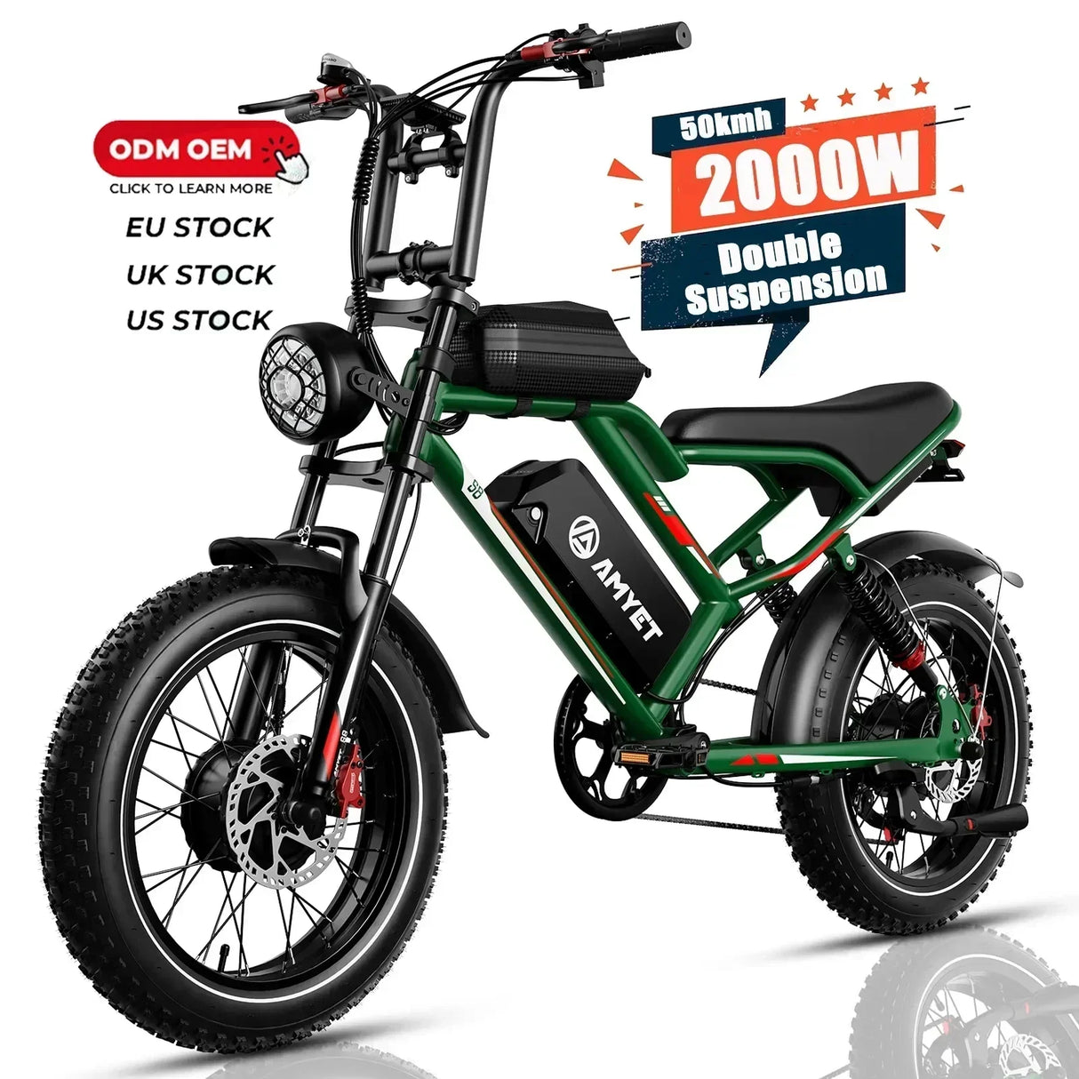 AMYET S8 Electric Bike 2000W Dual Motor 20*4.0