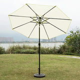 9' Patio Umbrella Outdoor Table Umbrella with 8