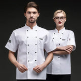 Shortsleeved Chef Work Clothes for Men and Women