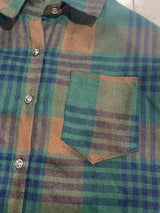 Plus Size Womens Casual Plaid Button Print Long