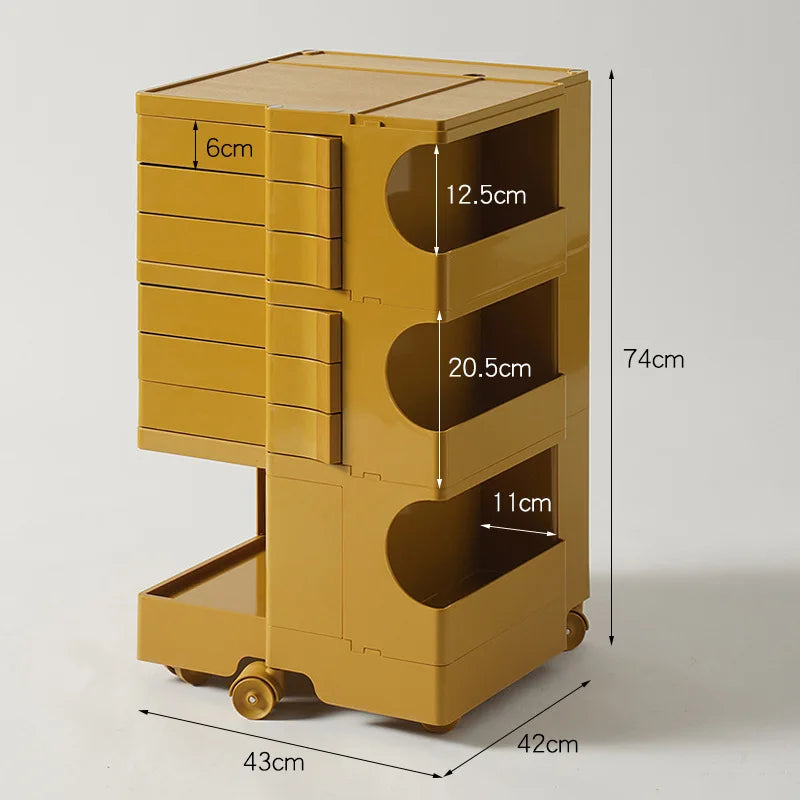 K-STAR Three-Layer Bedside Table Nordic Creative Furniture Net