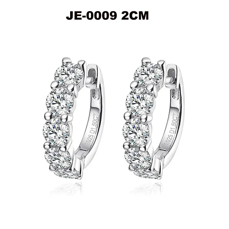 Smyoue 18k 3cttw Moissanite Hoop Earring for Women