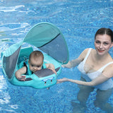 Mambobaby Non Inflatable Baby Swimming Float Sunvisor Foot