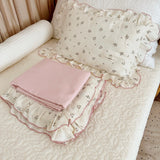 Vintage Floral Muslin Cotton Baby Bedding Set Girls