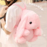 Cute Furry Rabbit Plush Doll Backpack Stuffed Kids