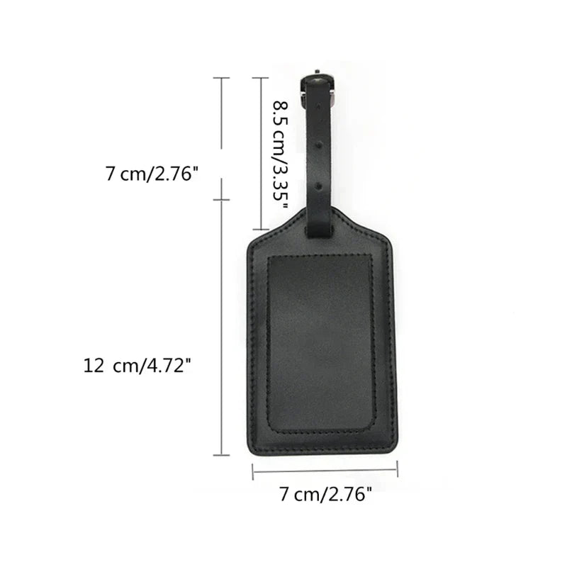 Stylish PU Leather Suitcase Identifier Tag Travel Luggage
