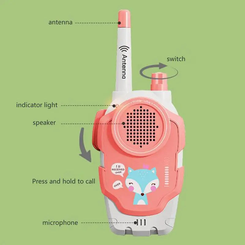 Kids Walkie Talkie Mini Phone Call Children Cartoon