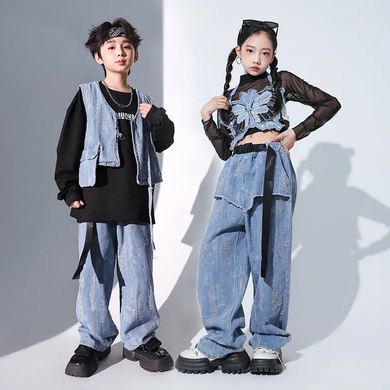 Fashion Hip Hop Dance Rave Clothes for Kids