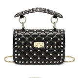 2024 New Fashion Women Sheepskin Leather Rivet Handbags