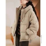 Women's Autumn Winter Down Cotton Parkas 2023 Hooded