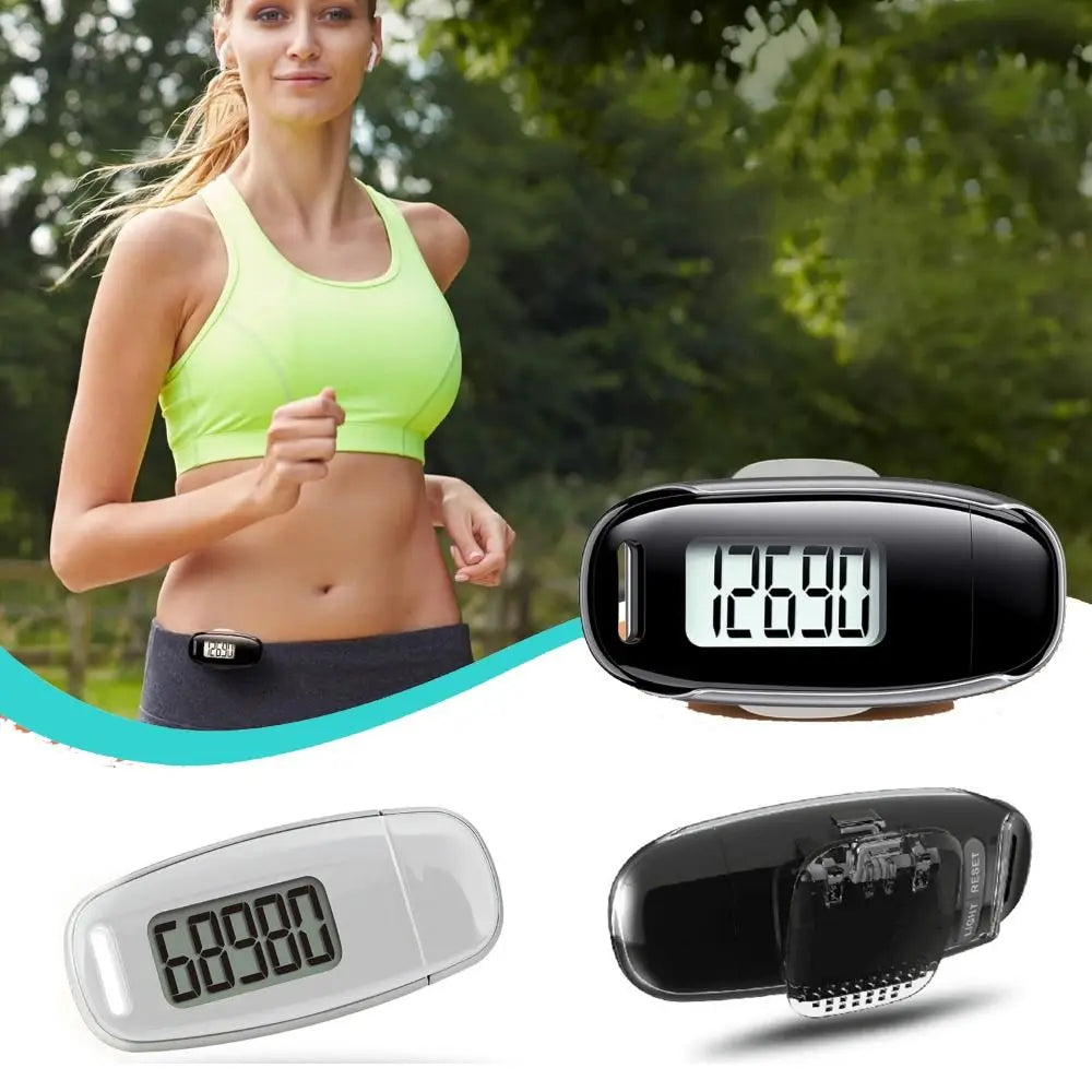 USB Rechargeable 3D Pedometer 3D Tri-Axis Sensor Backlight