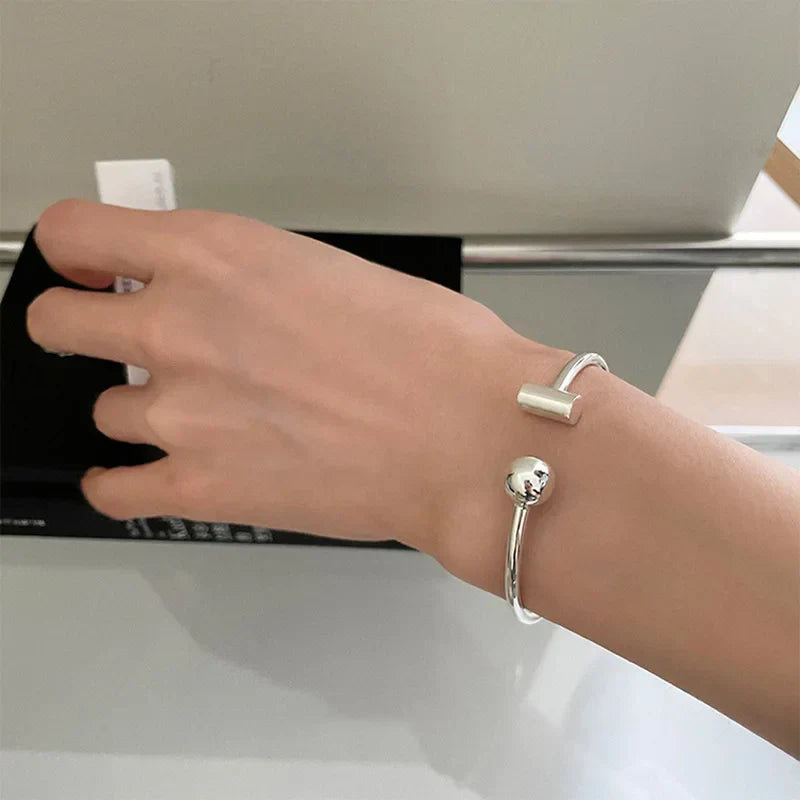 100% Solid 925 Sterling Silver Metal Strip Ball