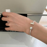 100% Solid 925 Sterling Silver Metal Strip Ball