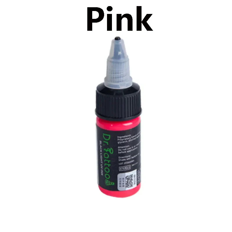 UV Tattoo Inks Pigment 8 Colors Professional Semi-Permanent