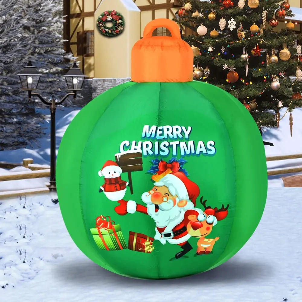 Light up Inflatable Christmas Ball Air Blower Christmas