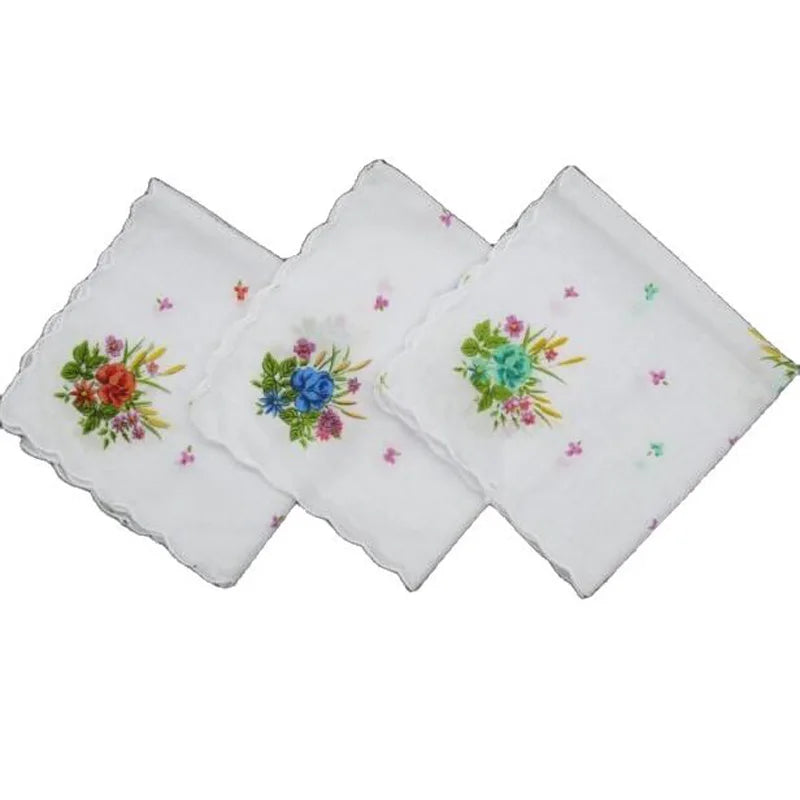 5pcs 28CM HOT Cotton white lace Printed women