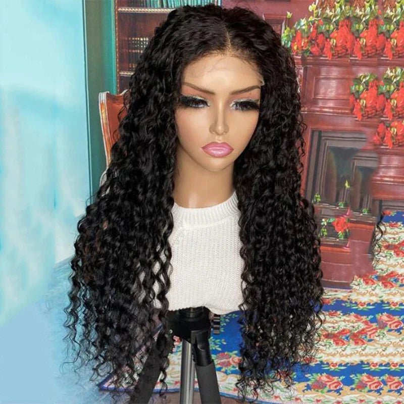 180% Density Black Glueless Soft 26Inch Long Kinky