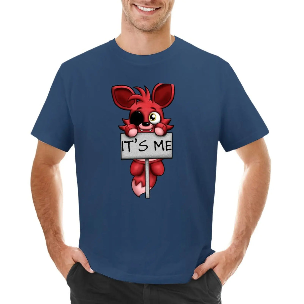 Men Cotton brand Tshirt FNAF Plush Foxy T-Shirt