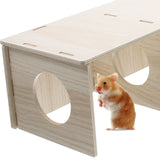 Animals Hamster Solid Wood House Hideouts Guinea Platform