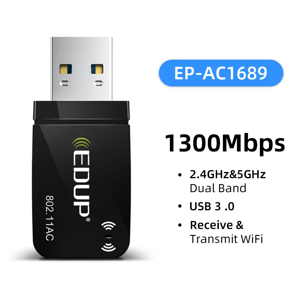 EDUP 1300Mbps Mini USB WiFi Adapter Dual Band