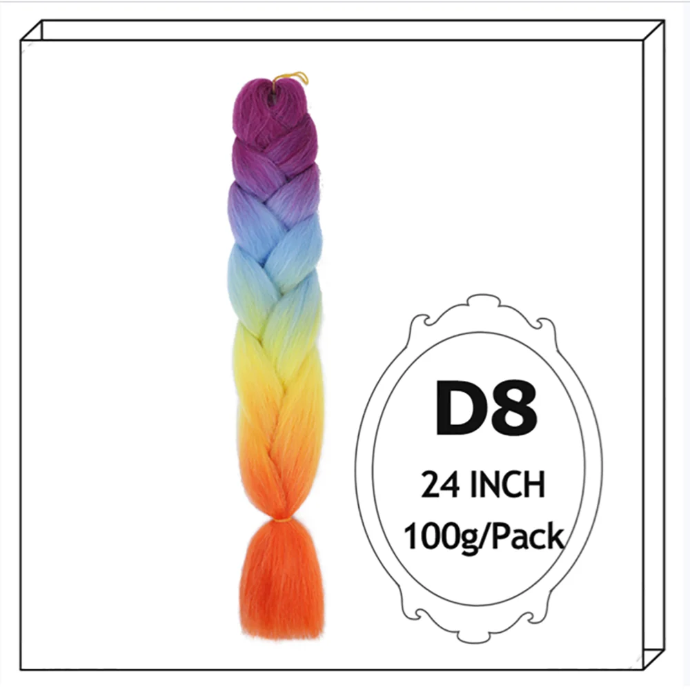 24Inch Synthetic Long Jumbo Ombre Braiding Hair For