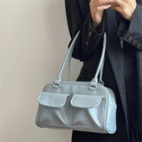 Vintage PU Leather Women Tote Handbag High Quality