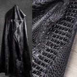 Leather Fabric Black Crocodile Pattern Leather Bag PU