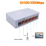 5 Port 1000Mbps Gigabit Network Switch Ethernet Smart