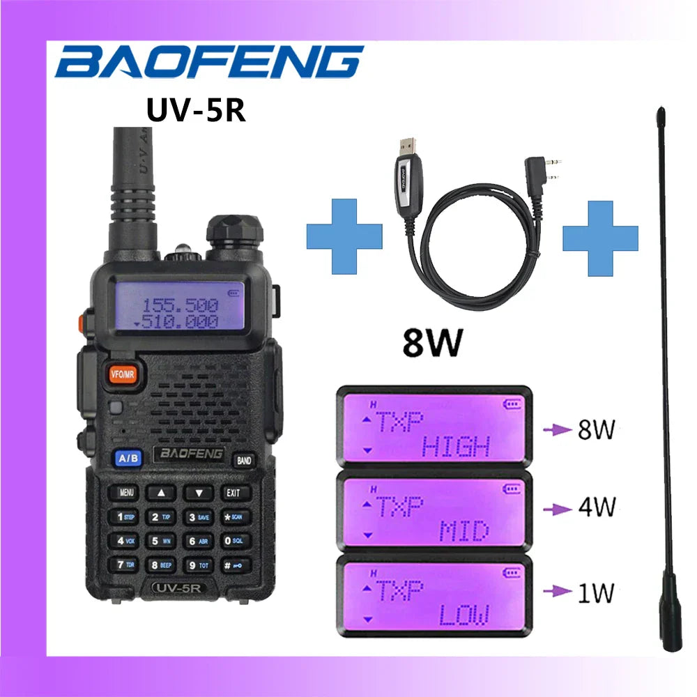 2023 Baofeng UV-5R 5W/8W Walkie Talkie Long Range