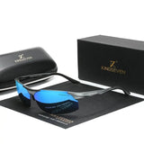 KINGSEVEN Genuine Polarized Men Aluminum Sunglasses Driving Mirror