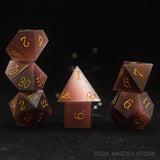7pcsset Polyhedral Gemstone DnD Dice Set for Tabletop