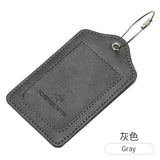 PU leather luggage tag With Anti Loss Wire