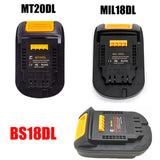 BS18DL MIL18DL Battery Adapter Converter for MakitaBoschMilwaukee 18V