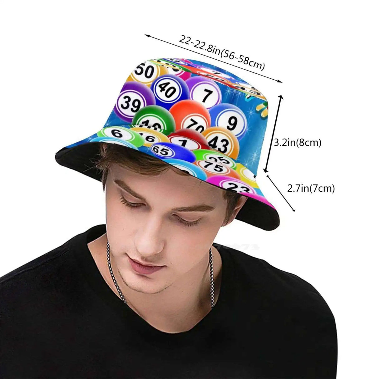 Bingo Balls Fisherman'S Hat Bucket Hats Caps Bingo