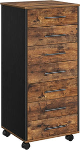 HOOBRO 7-Drawer Chest Dresser Wooden File Cabinet