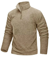 TACVASEN 1/4 Zipper Collar Spring Fleece Sweaters Mens