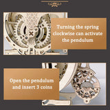 3D DIY Wooden Puzzle Jigsaw Owl Pendulum Vintage
