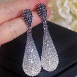 Fashion Shiny Rainbow Color Crystal Earrings for Women